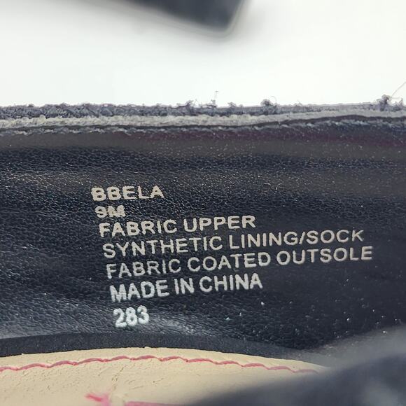 Betsey Johnson Black Embellished Studded Peep Toe 5' Platform Heels Size 9 - Picture 5 of 8